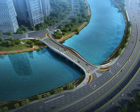 Chengdu Hinterland Finance Island Three Bridges